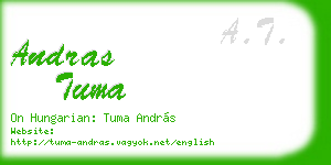 andras tuma business card